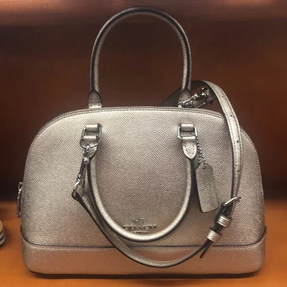 Coach Bags Coach Leather Metallic Mini Sierra Evening Satchel